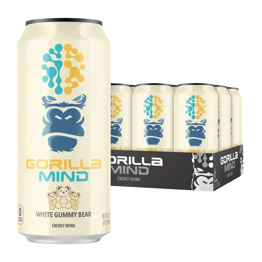 Gorilla Mind Gorilla Mode Energy Drink, Flavor: White Gummy Bear, Notice: Limit 12 cans; overages refunded., Size: 1 Can (16 fl oz)