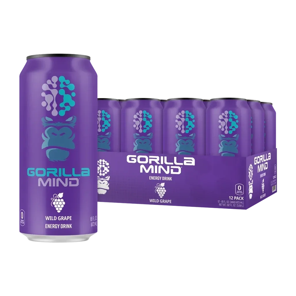 Gorilla Mind Gorilla Mode Energy Drink, Flavor: Wild Grape, Notice: Limit 12 cans; overages refunded., Size: 1 Can (16 fl oz)