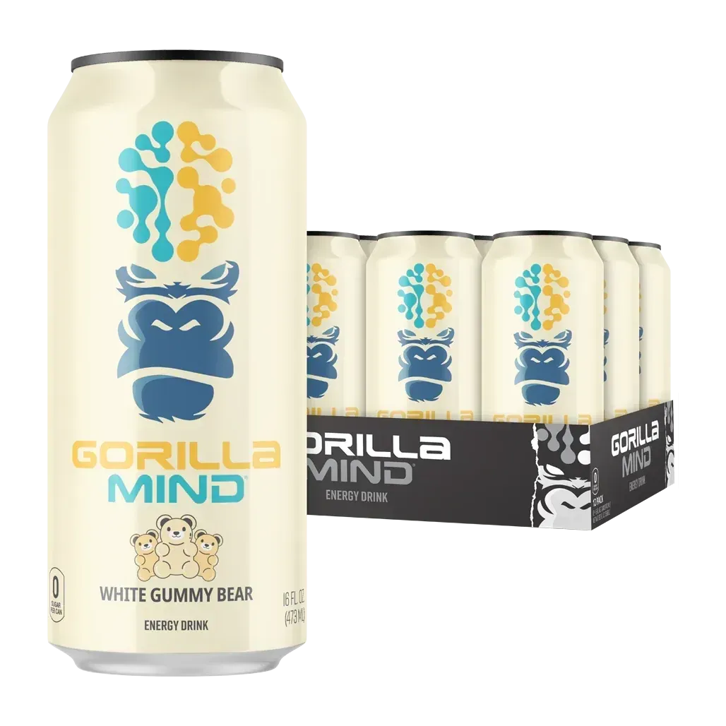 Gorilla Mind Gorilla Mode Energy Drink, Flavor: White Gummy Bear, Notice: Limit 12 cans; overages refunded., Size: 1 Can (16 fl oz)