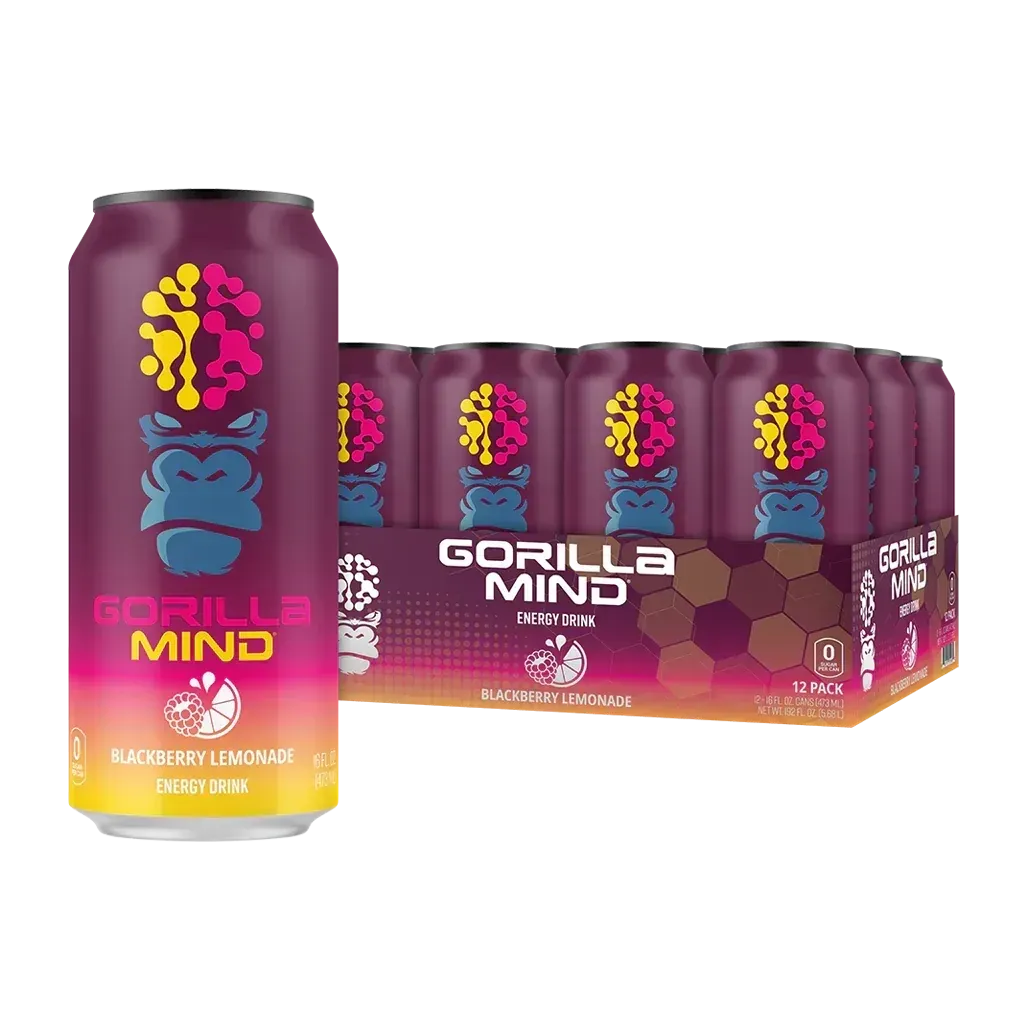 Gorilla Mind Gorilla Mode Energy Drink, Flavor: Blackberry Lemonade, Notice: Limit 12 cans; overages refunded., Size: 1 Can (16 fl oz)