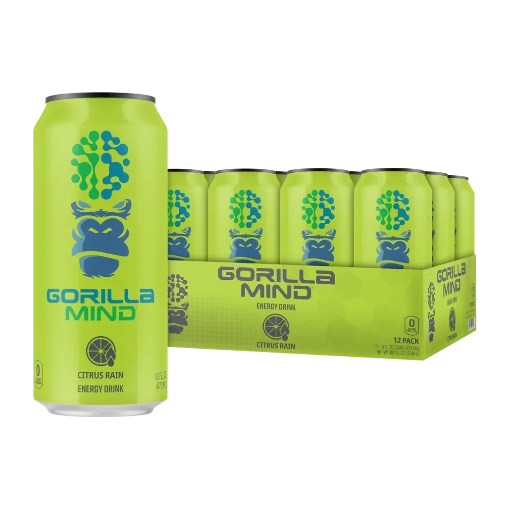 Gorilla Mind Gorilla Mode Energy Drink, Flavor: Citrus Rain, Notice: Limit 12 cans; overages refunded., Size: 1 Can (16 fl oz)