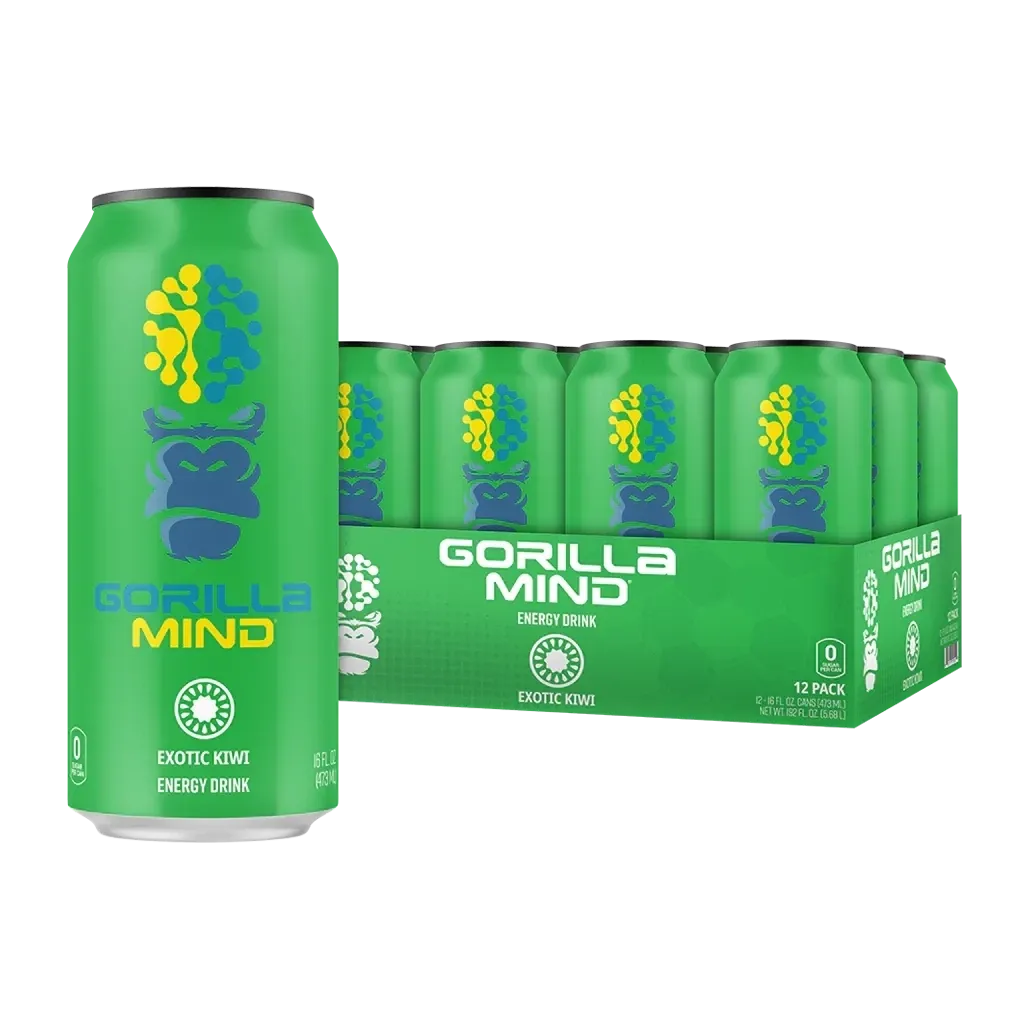 Gorilla Mind Gorilla Mode Energy Drink, Flavor: Exotic Kiwi, Notice: Limit 12 cans; overages refunded., Size: 1 Can (16 fl oz)