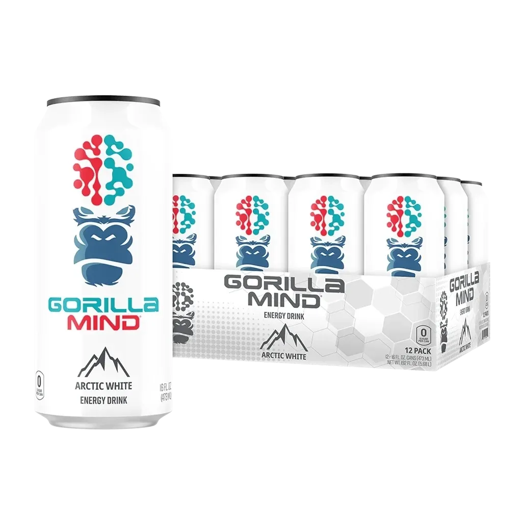 Gorilla Mind Gorilla Mode Energy Drink, Flavor: Arctic White, Notice: Limit 12 cans; overages refunded., Size: 1 Can (16 fl oz)