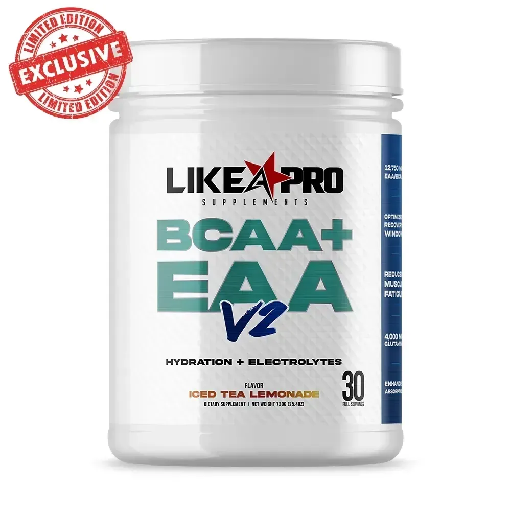 Like A Pro BCAA + EAA V2, Flavor: Iced Tea Lemonade, Size: 30 Servings