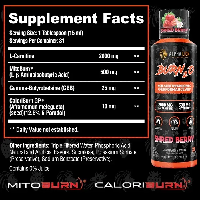 l carnitine alpha lion BURN2O كريم لمعالجة الانتفاخ Strength:0.5% Two-step enzymatic reaction of