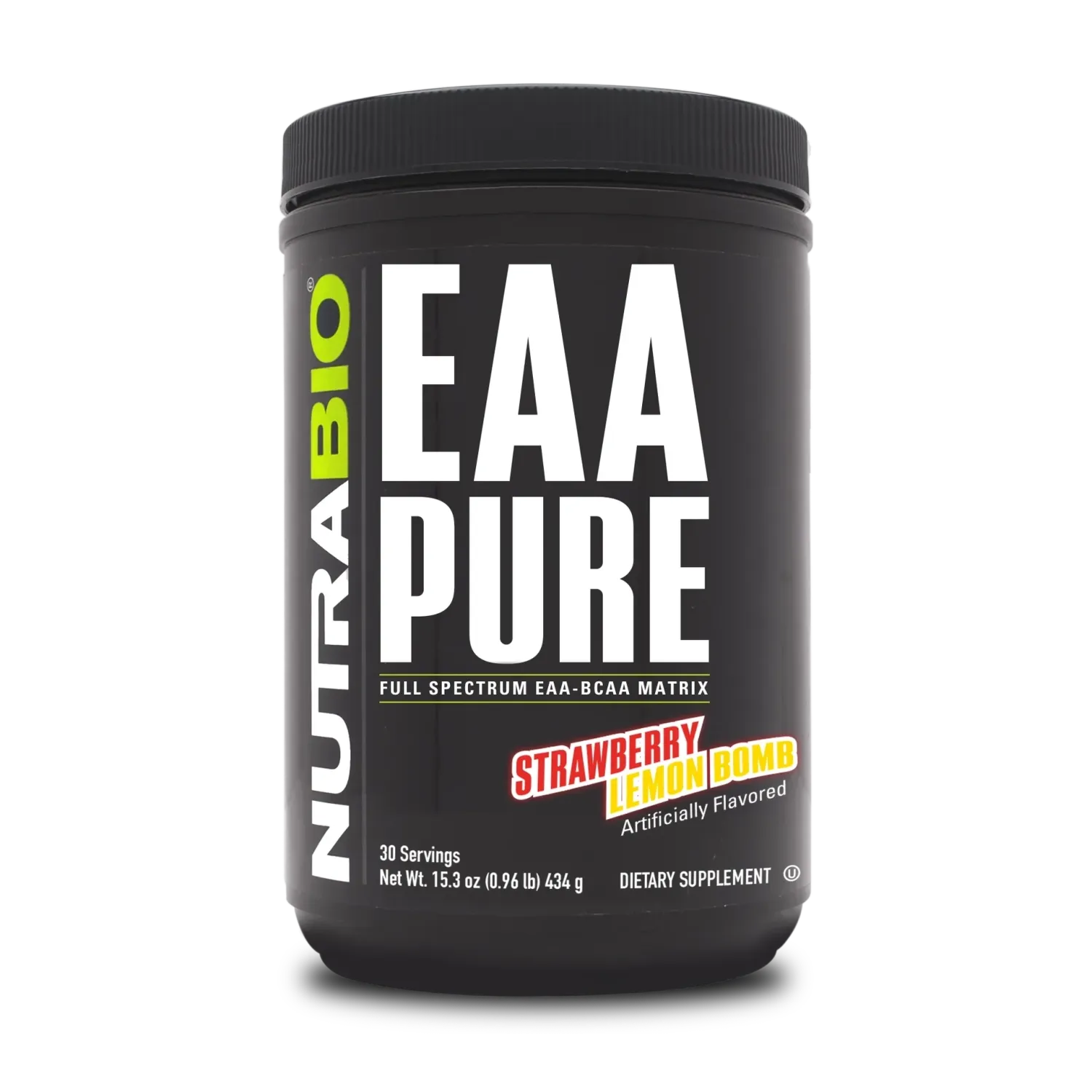 NutraBio EAA Pure, Flavor: Strawberry Lemon Bomb, Size: 30 Servings