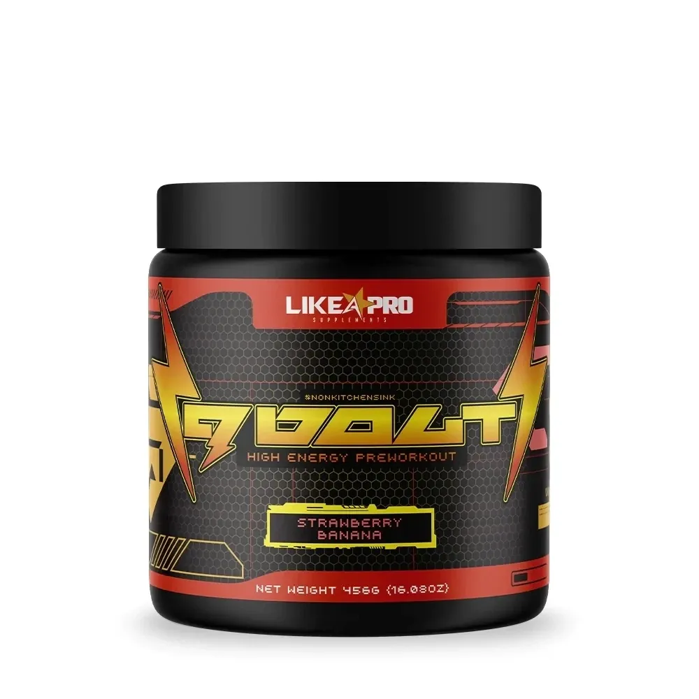 Like A Pro 9-Volt Pre-Workout, Flavor: Strawberry Banana [best by 03/26], Size: 30 Servings