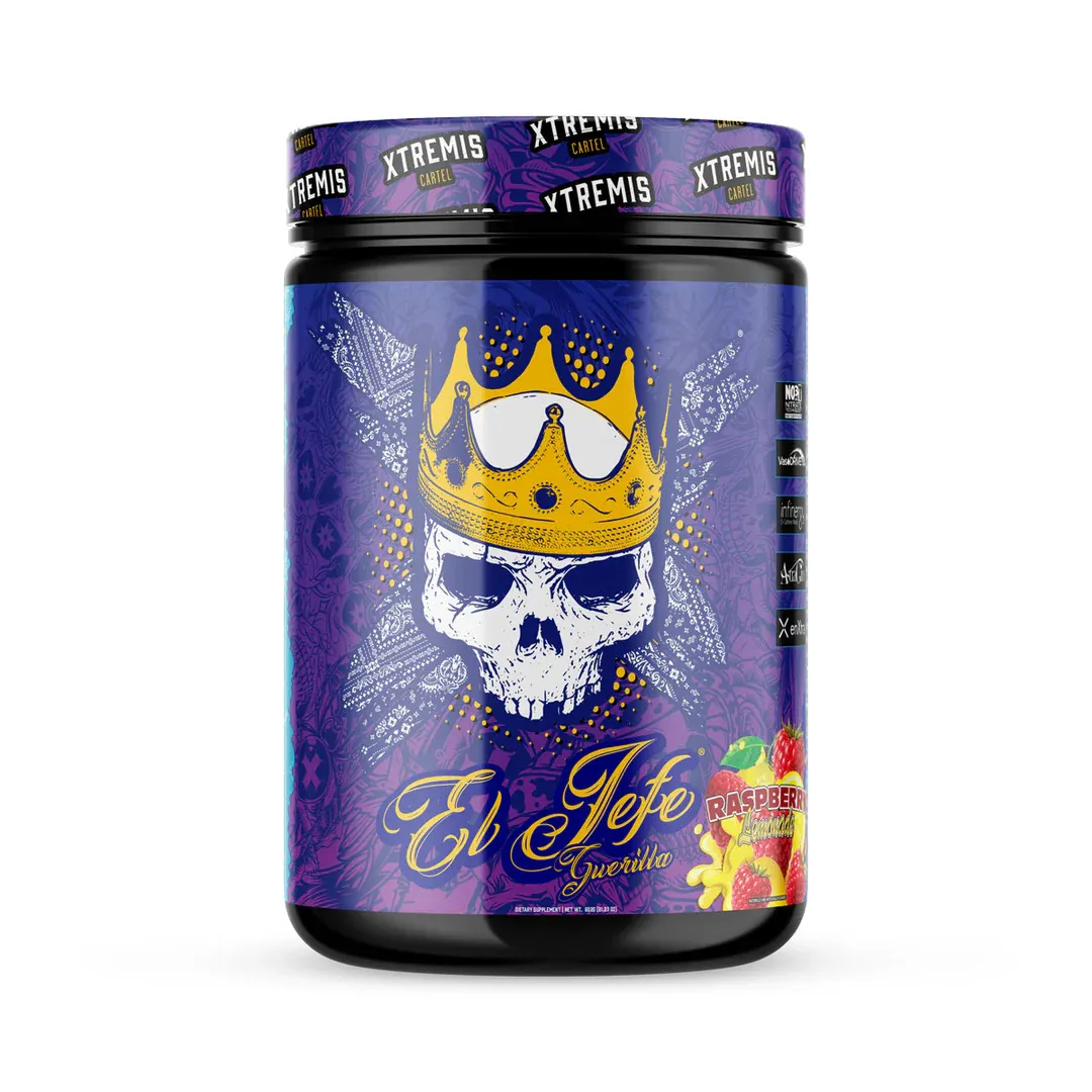 Xtremis Cartel El Jefe Guerilla Pre-Workout, Flavor: Raspberry Lemonade, Size: 40/20 Servings