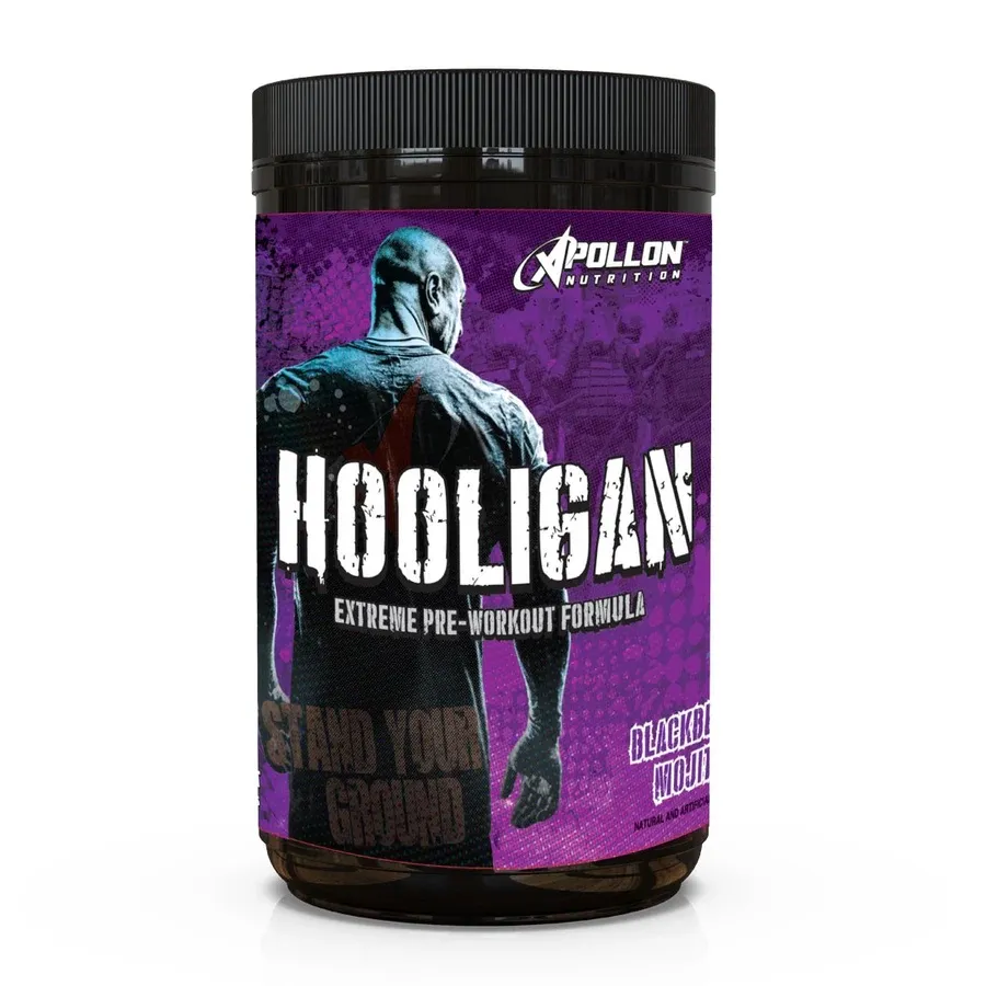 Apollon Nutrition Hooligan V7 Pre-Workout, Flavor: Blackberry Mojito, Size: 40 Servings