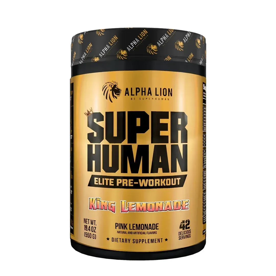 Alpha Lion Superhuman Elite Pre-Workout, Flavor: King Lemonade (Pink Lemonade), Size: 42/21 Servings