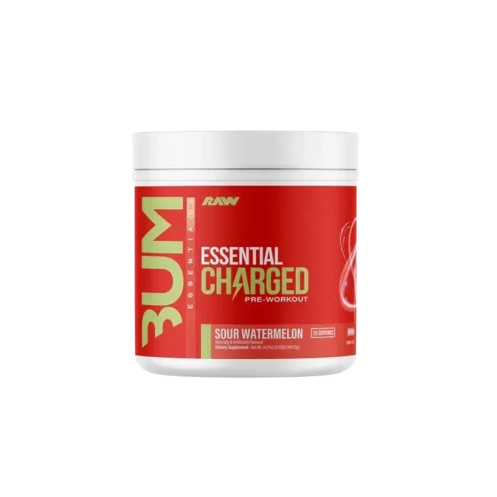 Raw Nutrition Cbum Series Essential Charged Pre-Workout, Flavor: Sour Watermelon, Size: 30 Servings