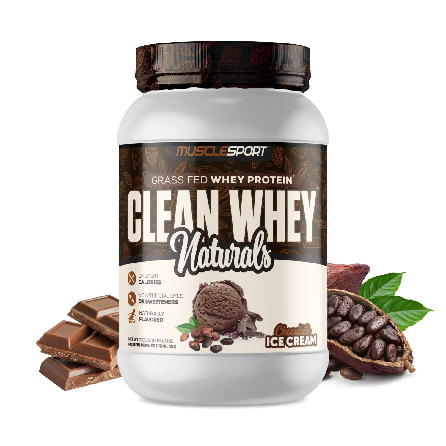 MuscleSport Clean Whey Naturals Grass Fed Protein
