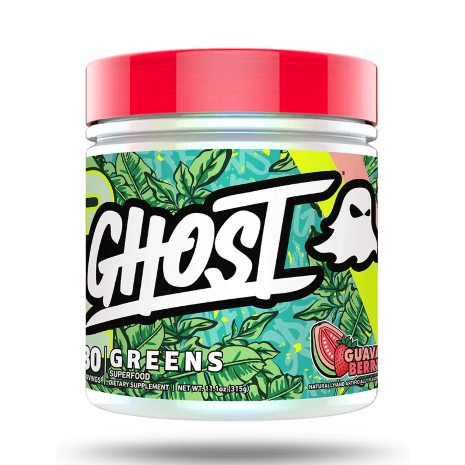 Ghost Greens, Flavor: Guava Berry, Size: 30 Servings