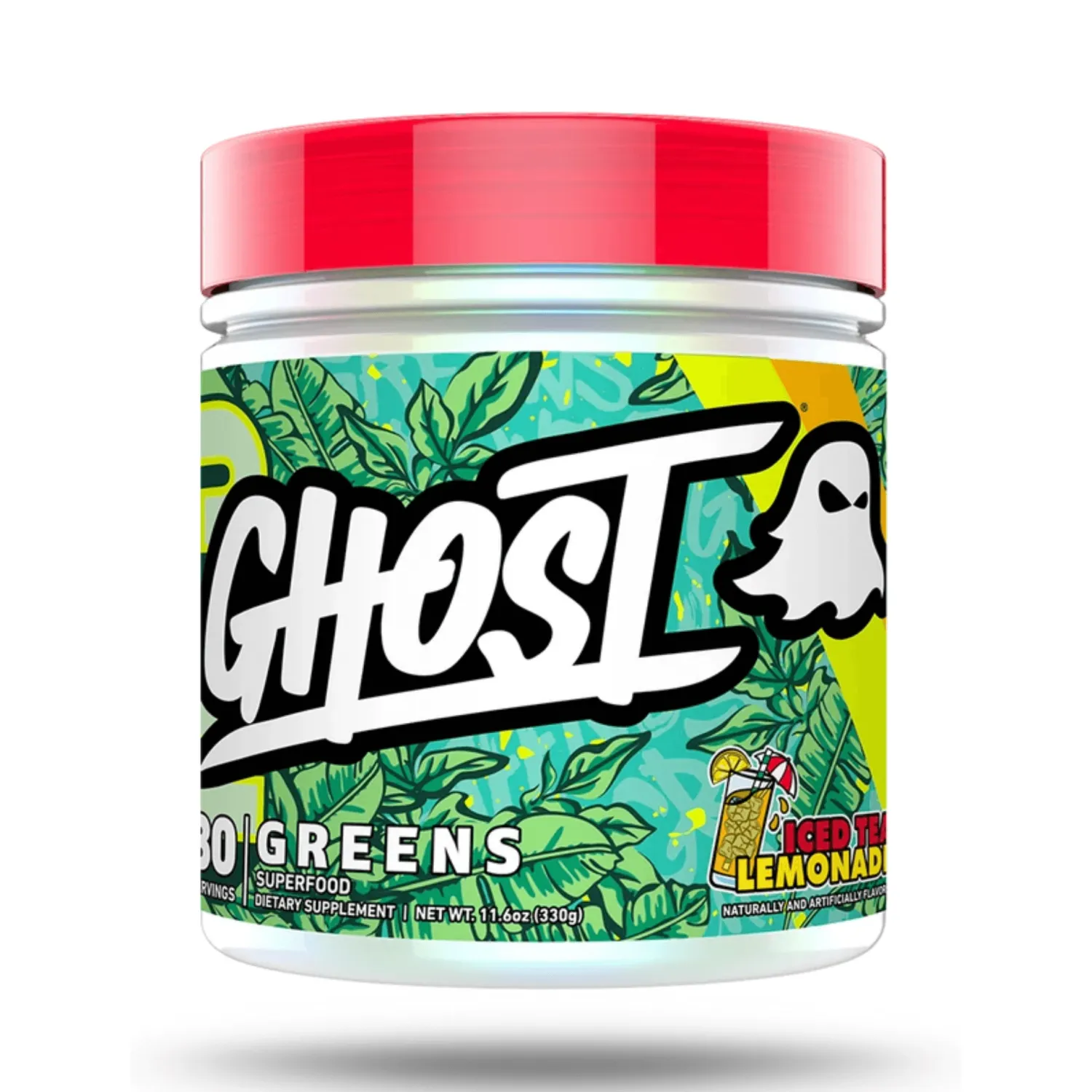 Ghost Greens, Flavor: Iced Tea Lemonade, Size: 30 Servings