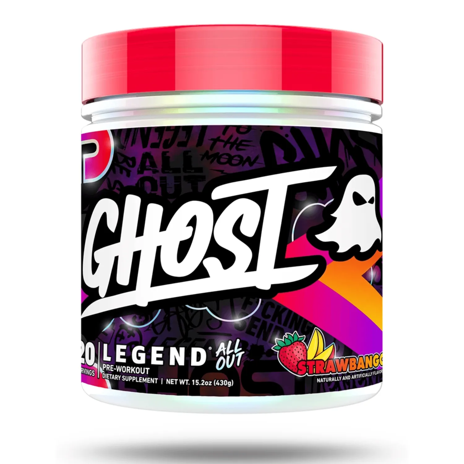Ghost Legend All Out V2, Flavor: Strawbango, Size: 20 Servings