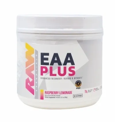 Raw Nutrition EAA Plus, Flavor: Raspberry Lemonade, Size: 30 Servings