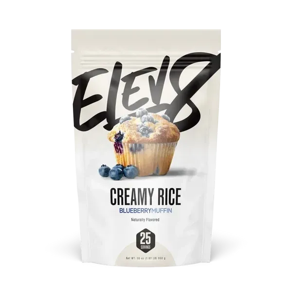 Elev8 Foods Creamy Rice, Flavor: Blueberry Muffin, Size: 25 Servings