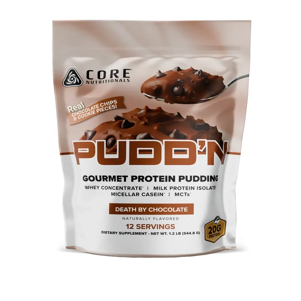 Core Nutritionals Pudd'n Protein Pudding, Flavor: Death by Chocolate, Size: 12 Servings