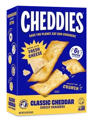 Cheddies Crackers, Flavor: Classic Cheddar, Size: 4.2 oz