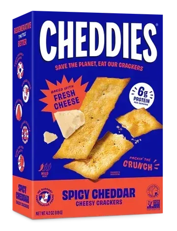 Cheddies Crackers, Flavor: Spicy Cheddar, Size: 4.2 oz