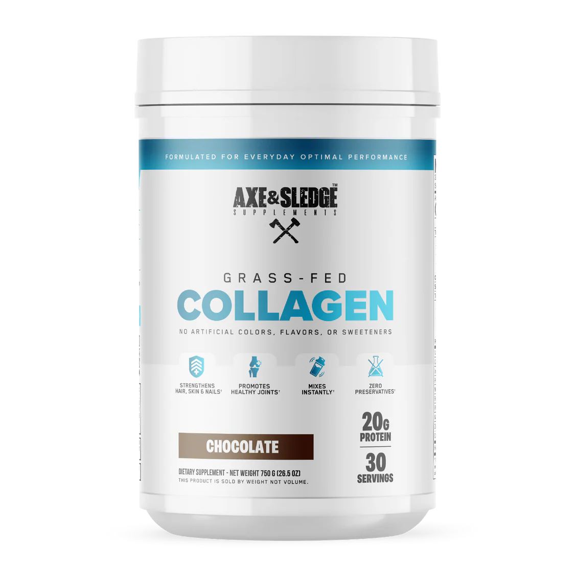Axe and Sledge Collagen, Flavor: Chocolate, Size: 30 Servings
