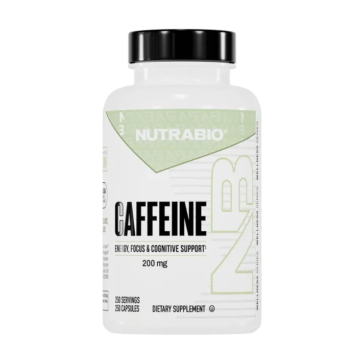 NutraBio Caffeine 200mg 250 Capsules