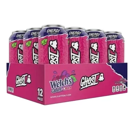 GHOST Energy Drink RTD - Case, Flavor: Welch's Grape Cran, Size: Case of 12 (16 fl oz each)