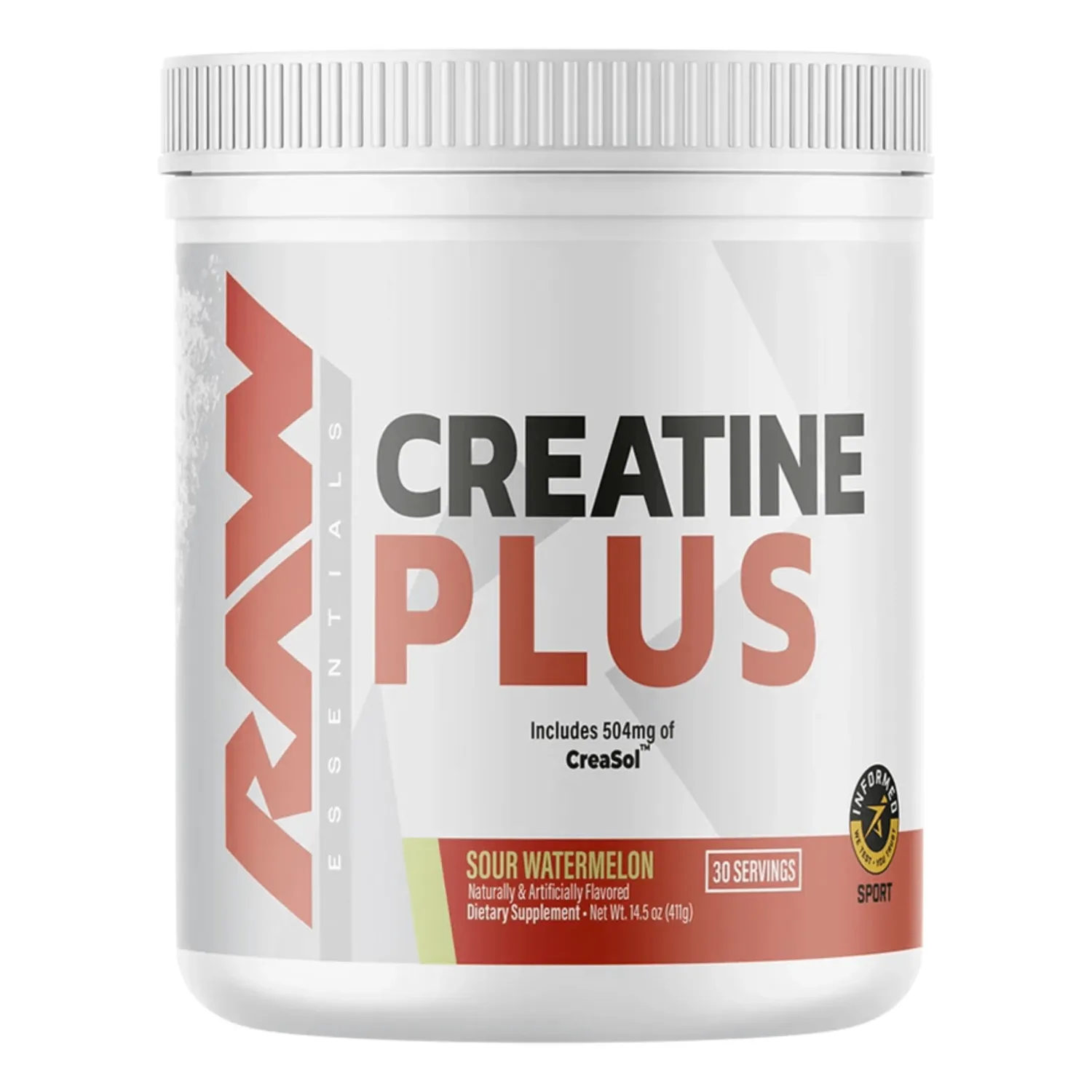 Raw Nutrition Creatine Plus, Flavor: Sour Watermelon, Size: 30 Servings