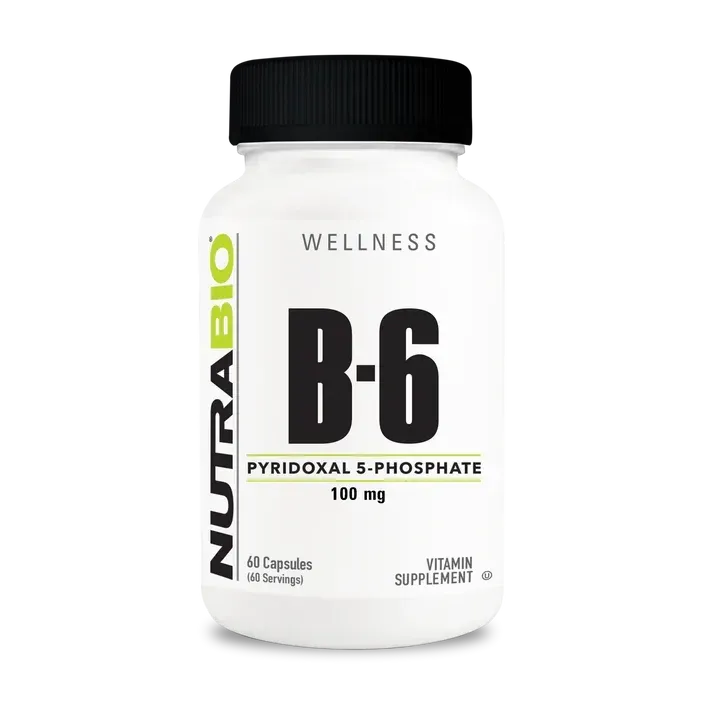 NutraBio Vitamin B-6 P5P 100 mg, Size: 60 Capsules