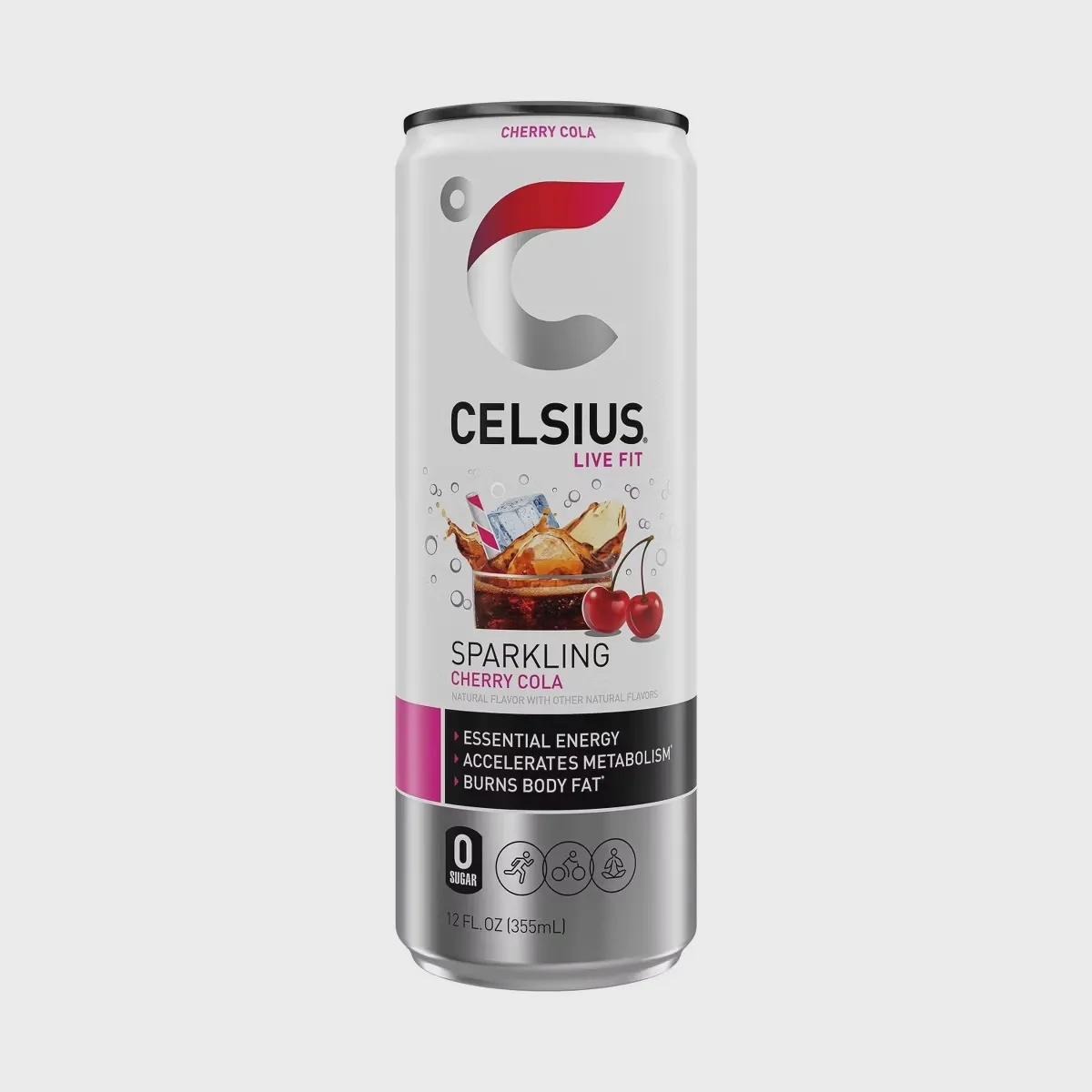Celsius Energy Drinks, Flavor: Cherry Cola, Size: 1 Can (12 fl oz)