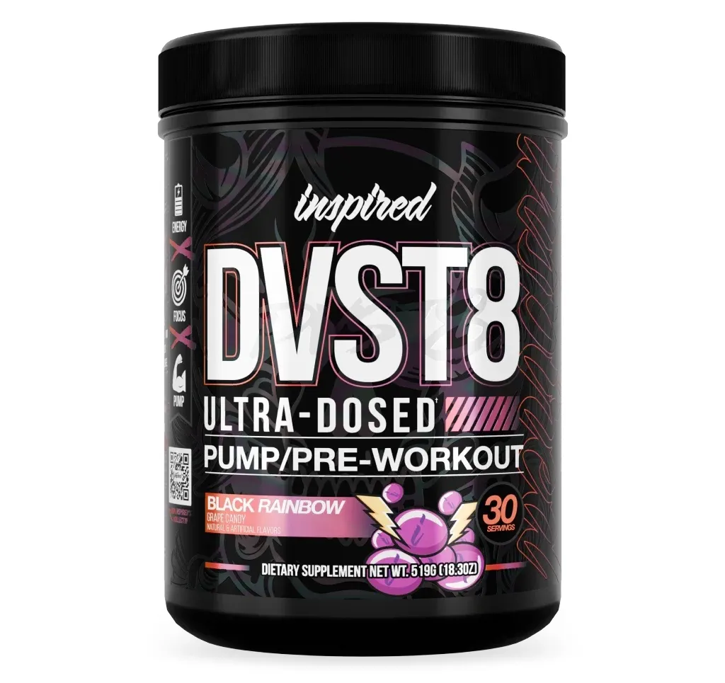 Inspired DVST8 25 Pre-Workout, Flavor: Black Rainbow, Size: 30 servings