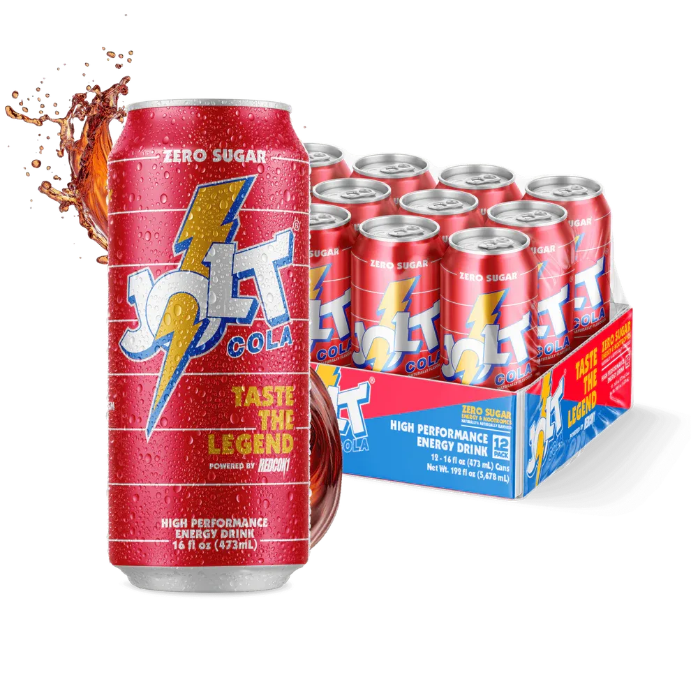 Redcon1 Jolt Cola High Performance Energy Drink - Case, Flavor: Jolt Cola, Size: Case of 12 (16 fl oz each)
