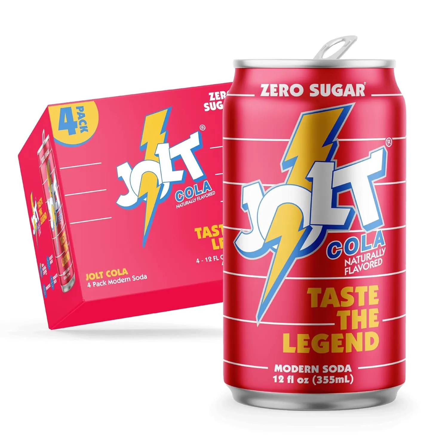 Redcon1 Jolt Modern Soda RTD - Case, Flavor: Jolt Cola, Size: Case of 4 (12 fl oz each)
