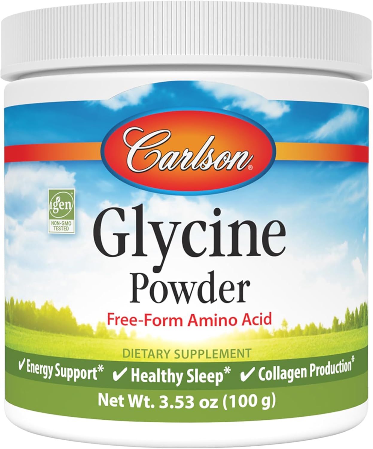 Carlson Glycine Powder, Flavor: Unflavored, Size: 50 Servings