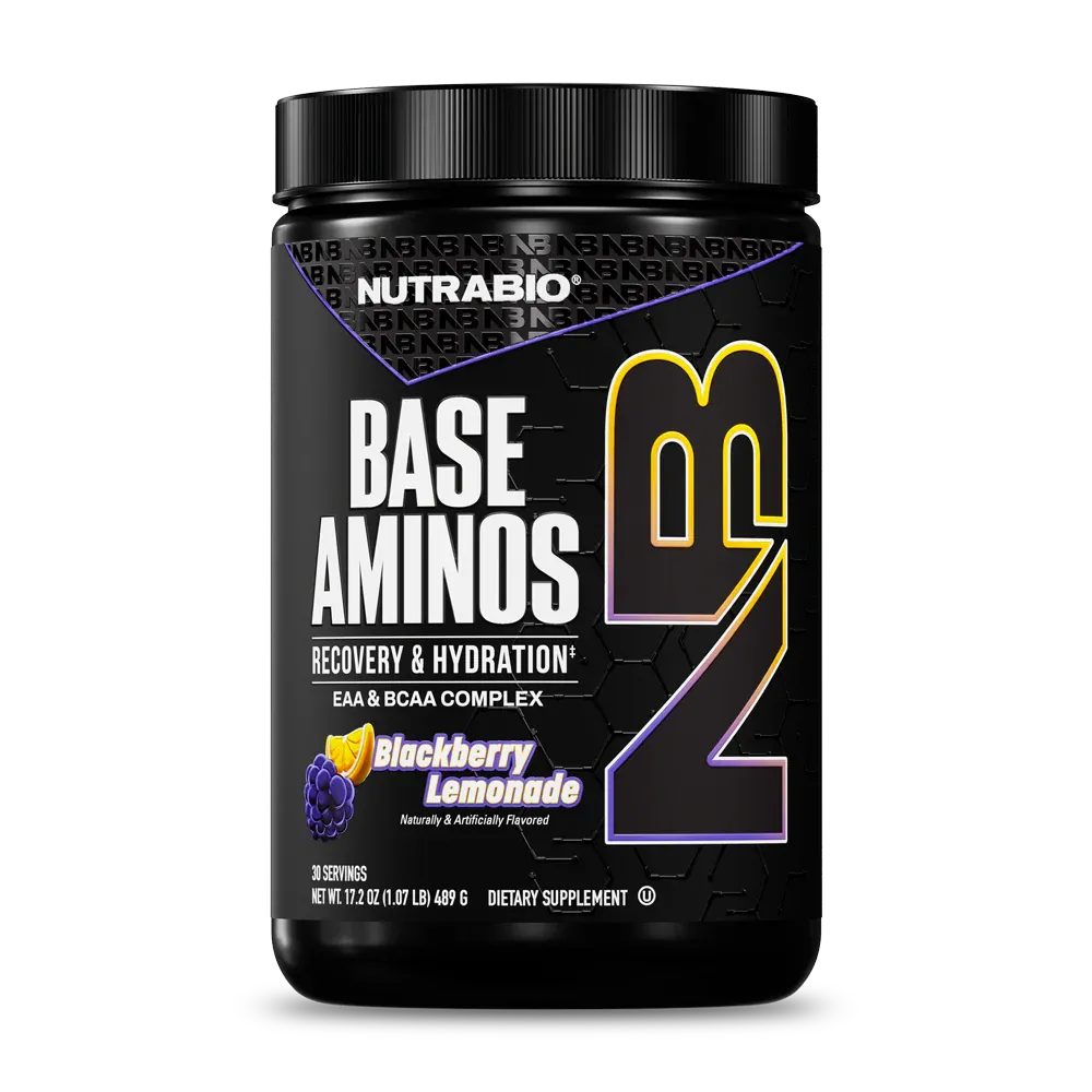 NutraBio Base Aminos, Flavor: Blackberry Lemonade, Size: 30 Servings