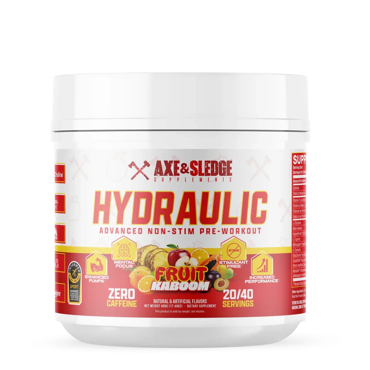 Axe and Sledge Hydraulic, Flavor: Fruit Kaboom, Size: 40/20 Servings