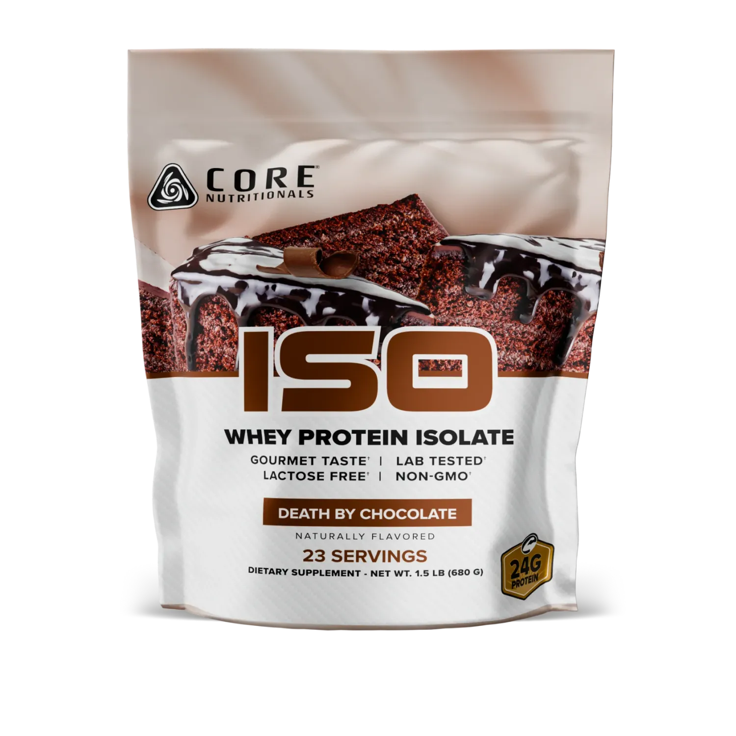 Core Nutritionals ISO 1.5 lb, Flavor: Death by Chocolate, Size: 1.5 lb Bag