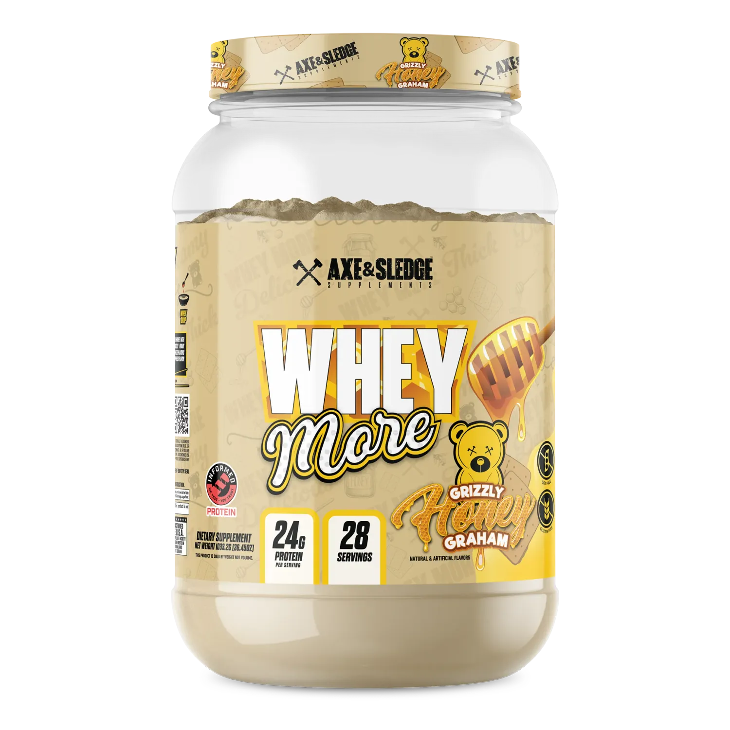 Axe and Sledge Whey More, Flavor: Honey Grizzly Graham, Size: 28 Servings