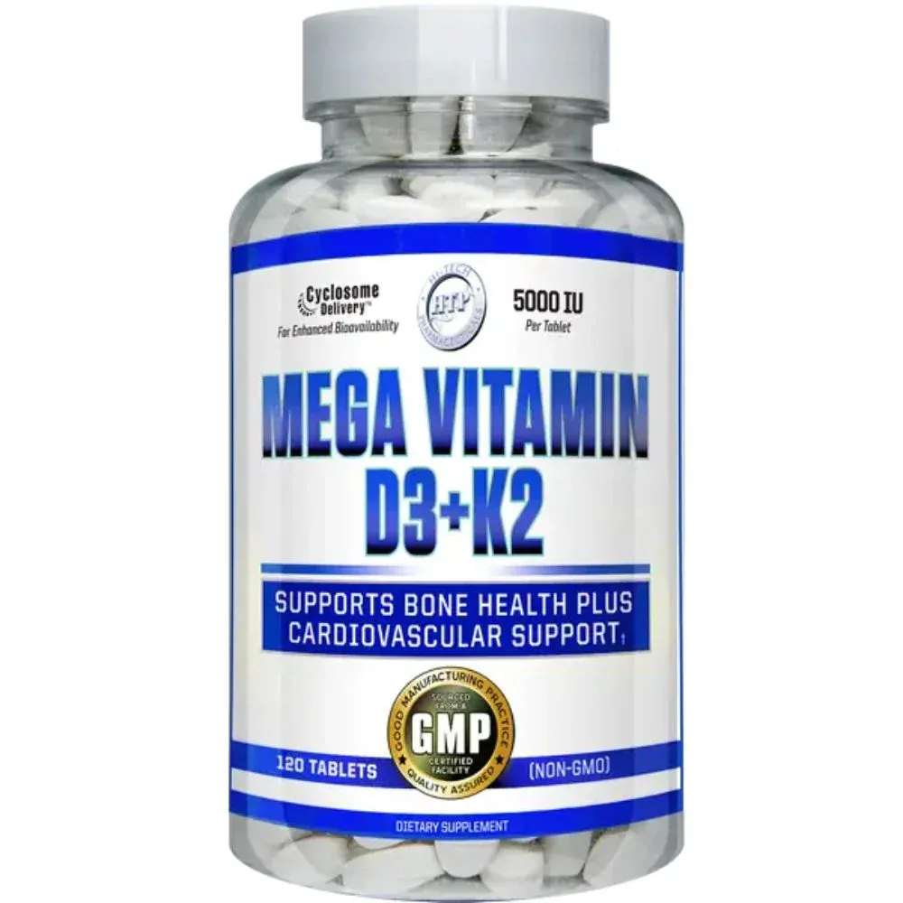 Hi-Tech Mega Vitamin D3+K2, Size: 120 Tablets