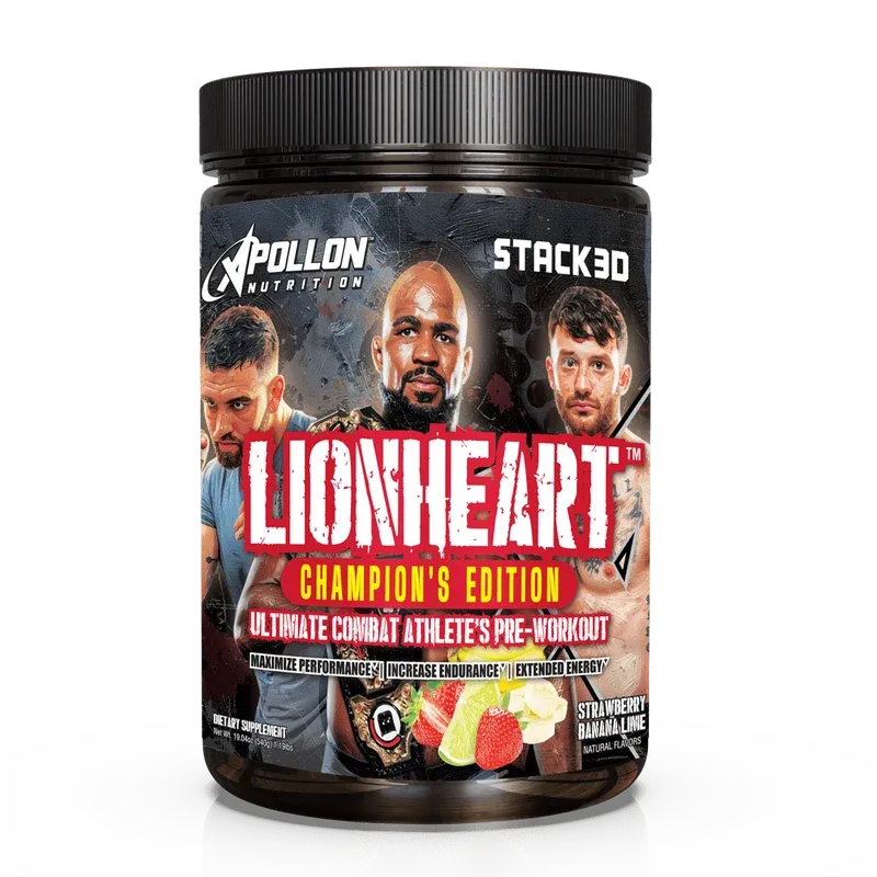 Apollon Nutrition Lionheart Champion's Edition, Flavor: Strawberry Banana Lime, Size: 20 Servings