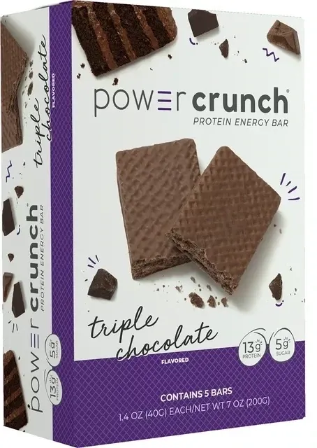 Power Crunch Protein Bars, Flavor: Triple Chocolate, Size: 12 Bars