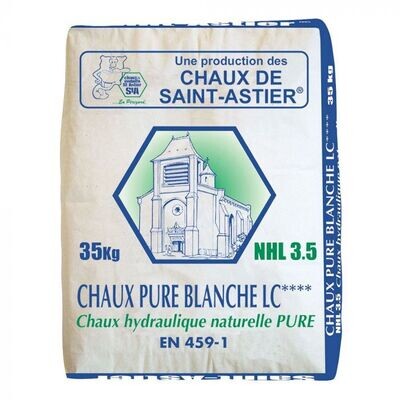 Chaux Saint Astier NHL 3,5 pure blanche 35kg