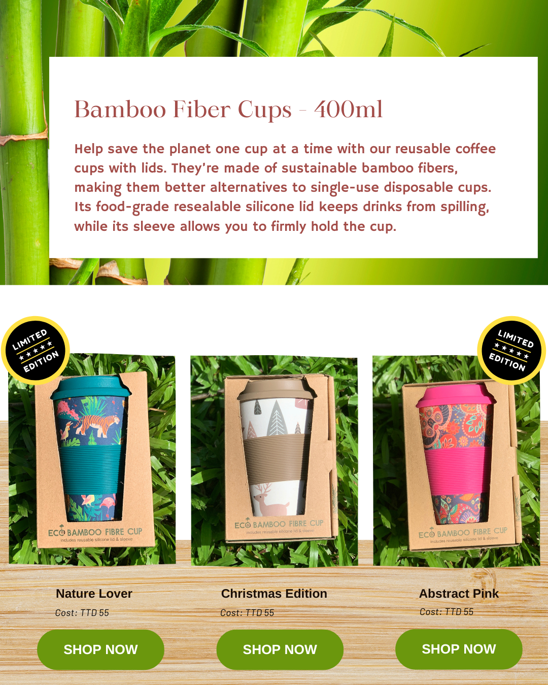 Eco Bamboo Fiber Cups