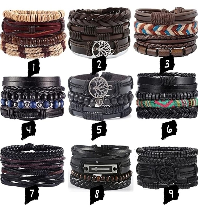 Braided Layered Leather Bracelet
