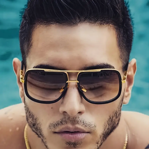 Black and Gold Anti Glare Sunglasses