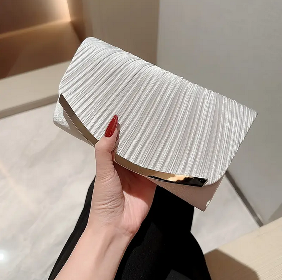 Elegant Pleated Envelope Evening Bag