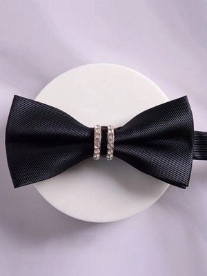 Men&#39;s Formal Business Rhinestone Decor British Style Bow Tie