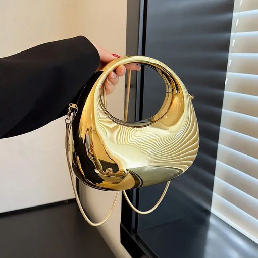 Trendy Futuristic Golden Bag / Purse