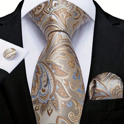 Men’s Classic Fashion Tie Set with Cufflinks