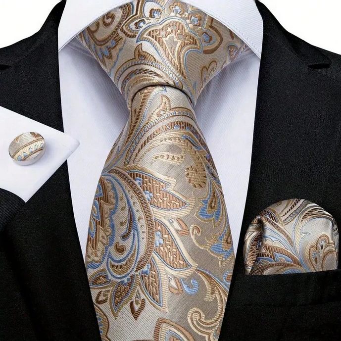 Men’s Classic Fashion Tie Set with Cufflinks